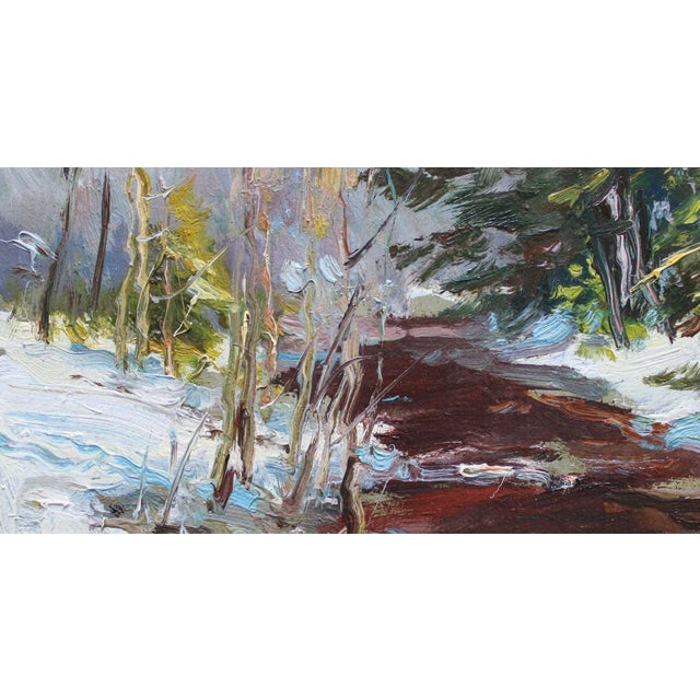 Edgars Vinters, March, 1990, Oil on Cardboard For Sale - Image 6 of 7