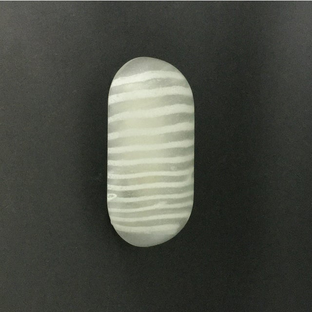 Stunning pair of striped glass wall lights ('Zebra' model) from Peill & Putzler (Germany, 1970s). High quality hand blown...