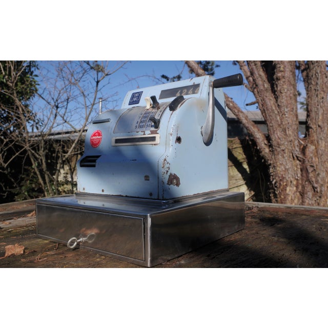 Light Blue Cash Register from Hugin, 1950s For Sale - Image 4 of 11