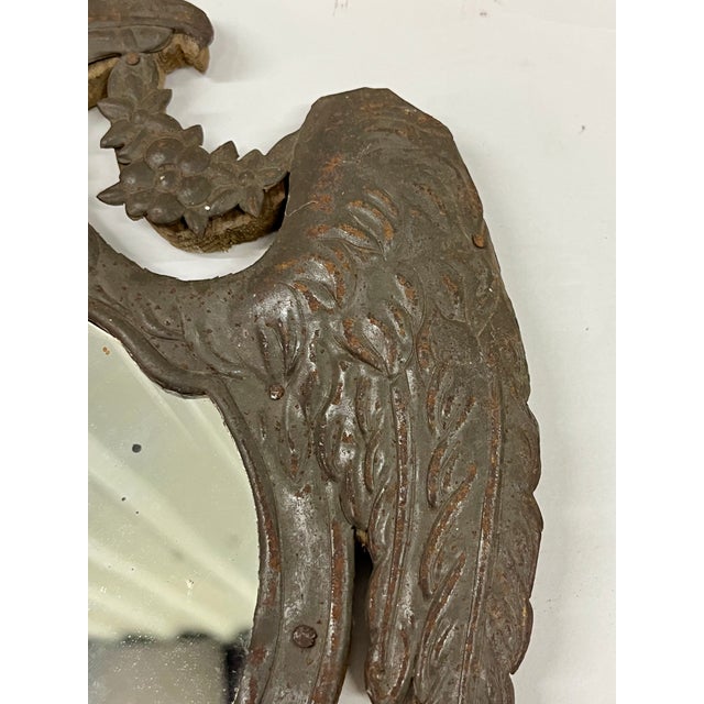 Pair of Antique French Federal Style Tin Eagle Mirrors, 19th Century For Sale - Image 11 of 18