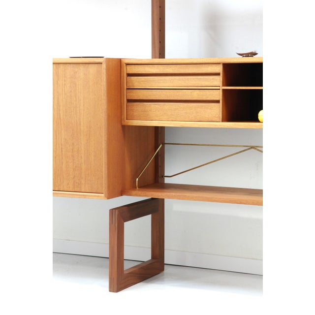 Two-Strip Freestanding Modular Royal System Shelving System in Teak by Poul Cadovius, 1960s, Set of 11 For Sale - Image 11 of 16