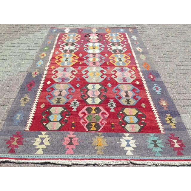 This beautiful rug is from western Turkey Oushak Nomads. About 60 years old. It is handmade with pure wool on Cotton...