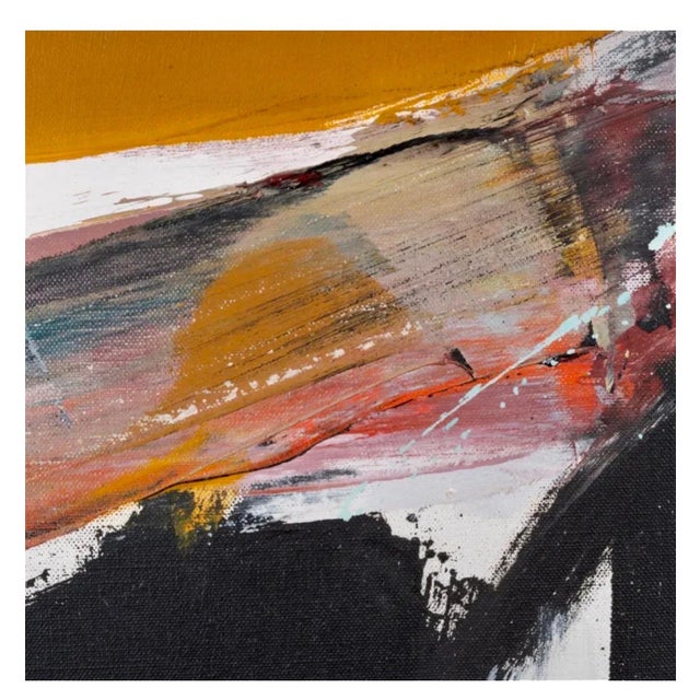 Paint Budd Hopkins, Large Budd Hopkins Modernist Hard Edged Abstract Expressionist Oil Painting 1965 For Sale - Image 7 of 18