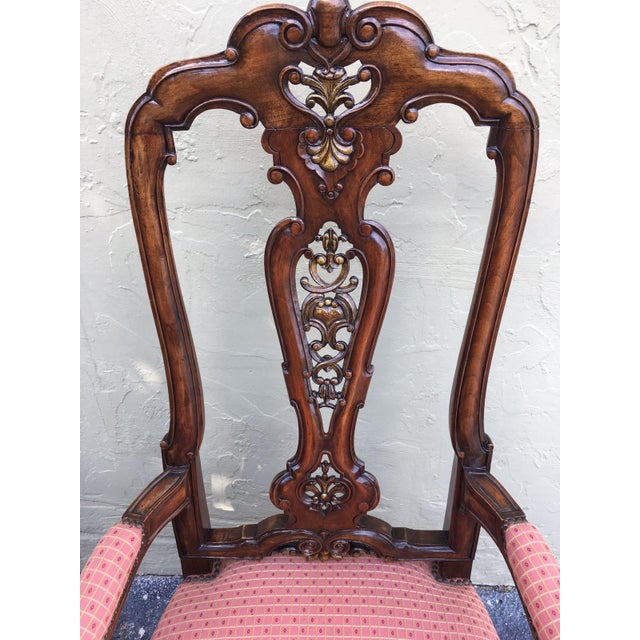 Burl Walnut Queen Anne Style Armchairs, Circa 1940 - a Pair For Sale - Image 9 of 12