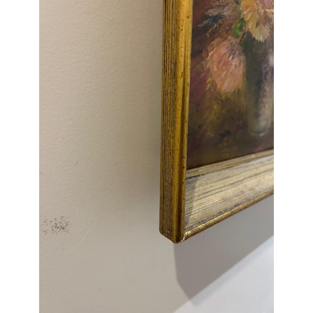 1950s R Poirot, Bouquet, 1950s, Oil on Canvas For Sale - Image 5 of 16