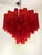 Metal Red "Campari" Colour Chandelier in Murano Style Glass For Sale - Image 7 of 8