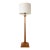 Vintage Mid-Century Modern Architectural Wood Floor Lamp With Stepped Geometric Base For Sale
