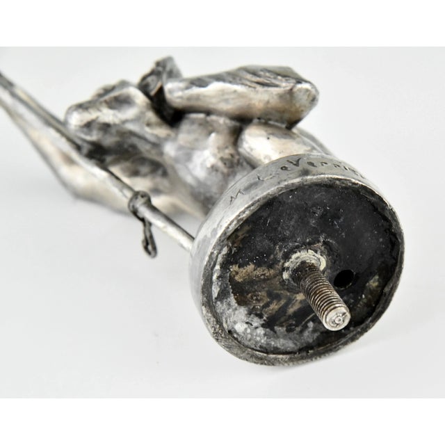 Art Deco Boubou Porte Drapeau Monkey Car Mascot with Flag Pole by Max Le Verrier, 1920s For Sale - Image 10 of 12