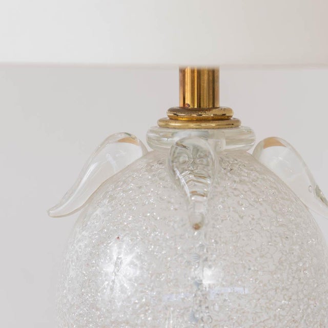 1940s Pair of Italian Murano Glass Lamps For Sale - Image 14 of 15