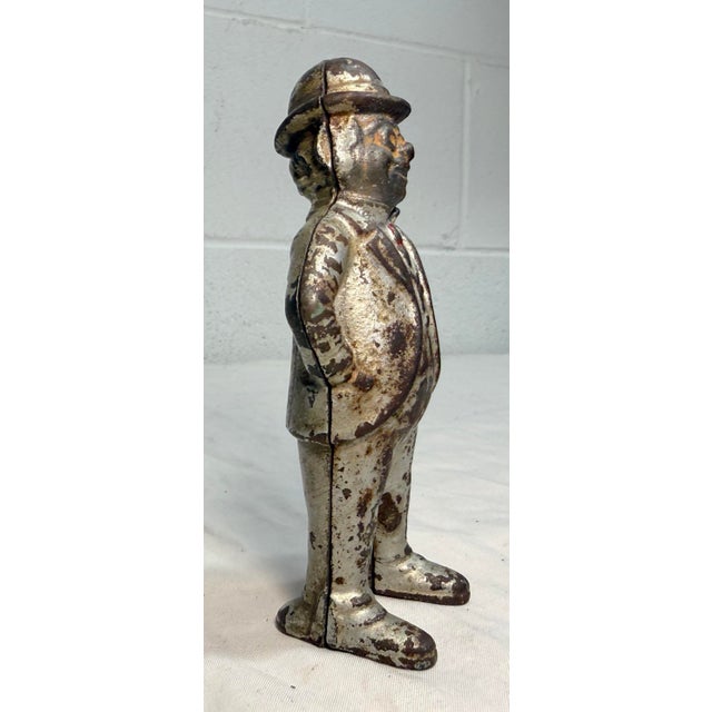 Figurative Antique Rare Original Foxy Grandpa Cast Iron Hubley Coin Still Bank 1900 For Sale - Image 3 of 10