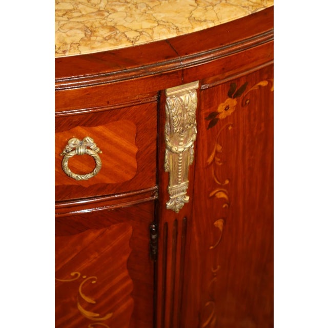Early 20th Century French Louis XV Marble Top Paint Decorated Chest Commode For Sale - Image 10 of 17