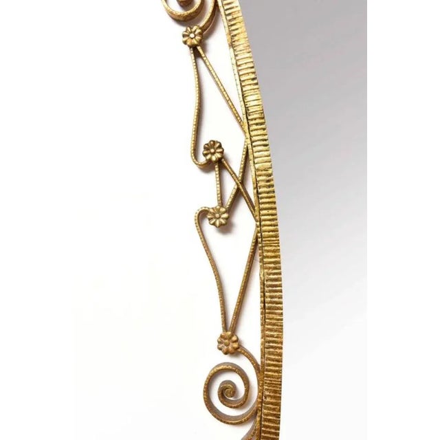 1950s Mid-Century Italian Gilt Mirror For Sale - Image 5 of 6