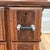 Victorian Antique Oak Countertop Sewing Cabinet With Applied Burled Wood Drawer Fronts For Sale - Image 3 of 12