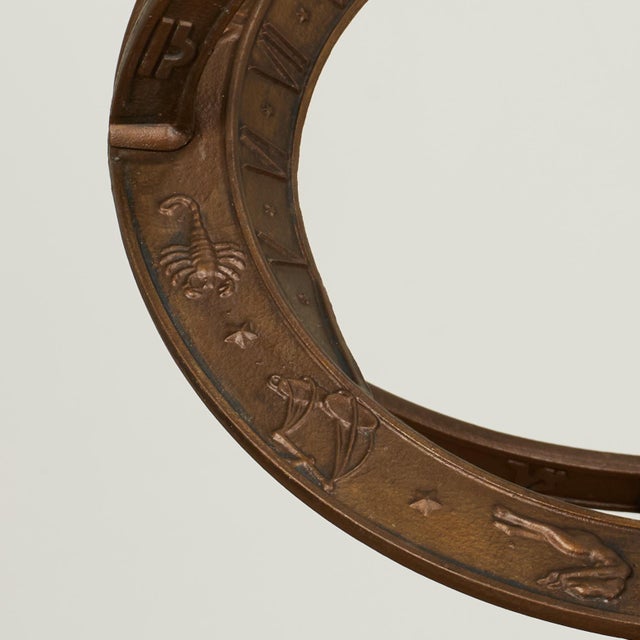 Bronze Vintage Armillary Sphere on a Marble Veneer Base For Sale - Image 8 of 12