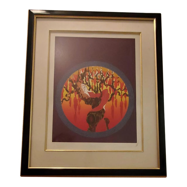 Art Deco Serigraph Erté's "Heat" For Sale