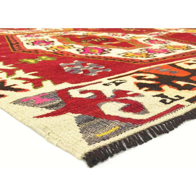 Traditional 1960s Turkish Kilim For Sale - Image 3 of 4