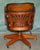 Vintage Brown Leather Captains Directors Chair For Sale - Image 15 of 18