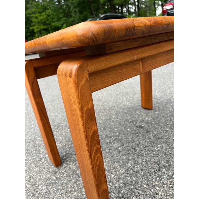 Mid-Century Modern Mid-Century Teak Patchwork Side Table For Sale - Image 3 of 8