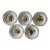 Set of 7 Vintage George Jones & Sons Crescent Hand Painted Salad Plates For Sale