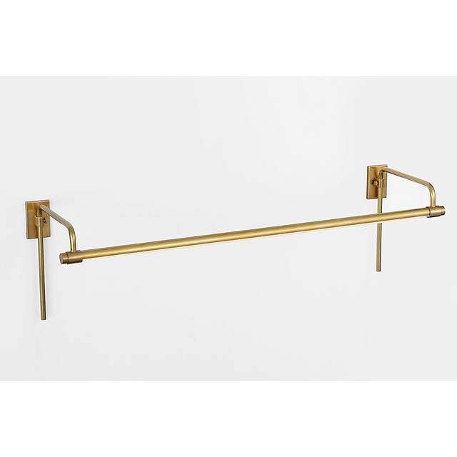Kidd 30" Frame Mount Picture Light in Hand-Rubbed Antique Brass Designer: Thomas O'Brien Finish: Hand-Rubbed Antique Brass...