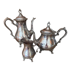 Vintage Gorham Silverplate 3-Piece Tea & Coffee Service Set – Ornate Victorian Style