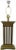 Architecturally refined Greek revival table lamp in bronze with columns and Greek key detail. Stylized Greek key finial....