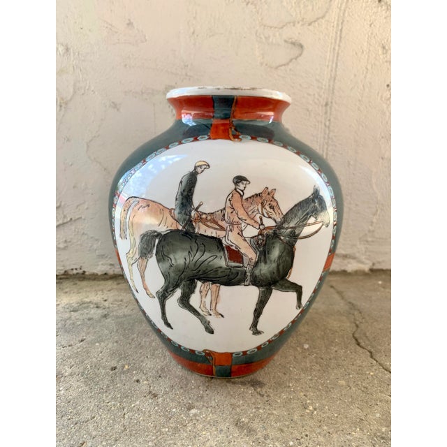 Early 20th Century WBI Chinese Handpainted Equestrian Vase For Sale - Image 13 of 13