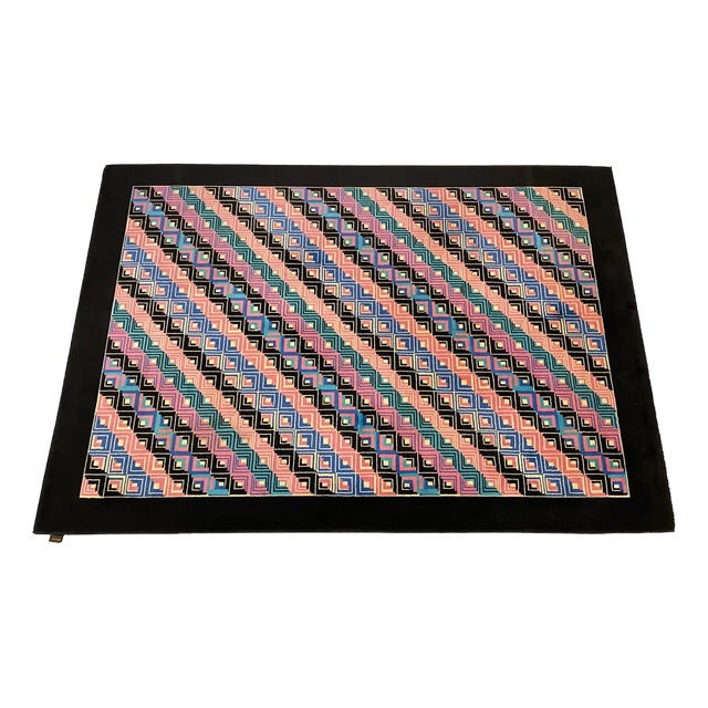 Optical Model Diagonal Rug from Missoni, 1980s For Sale