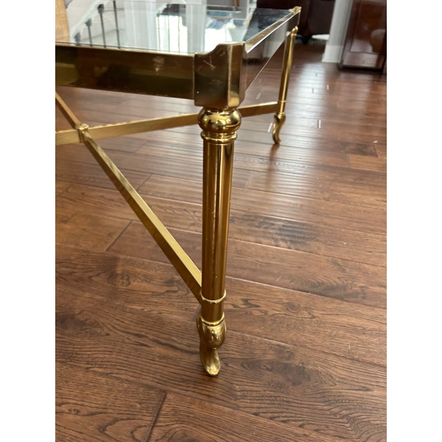 1980s 1980s Italian Vintage Glass and Brass Square Coffee Table by Solmet For Sale - Image 5 of 10