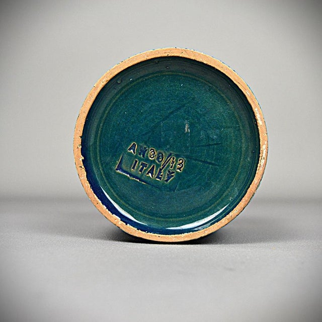 1950s Rimini Blue Flowerpot Cover or Vase by Aldo Londi for Bitossi, 1950s For Sale - Image 5 of 9