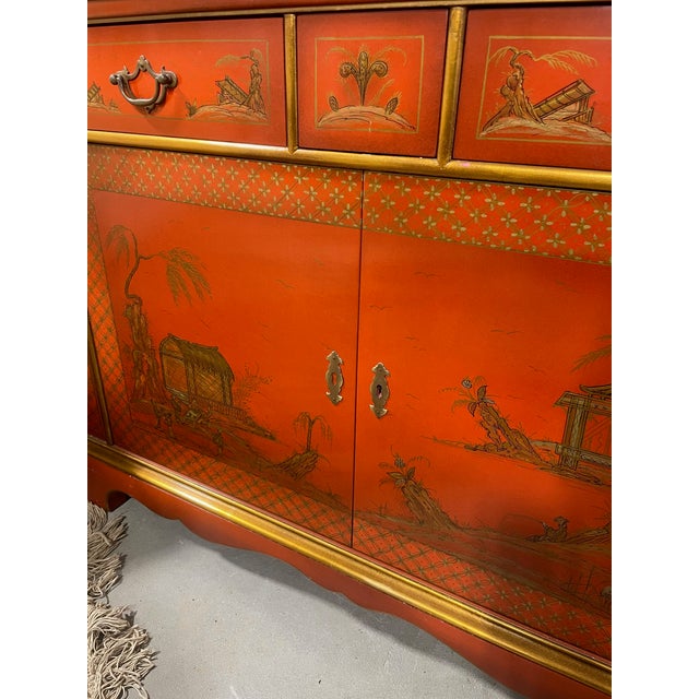 Mid 20th Century Red Lacquer Display Cabinet by Scalia, Schmieg, Kotzian For Sale - Image 10 of 18