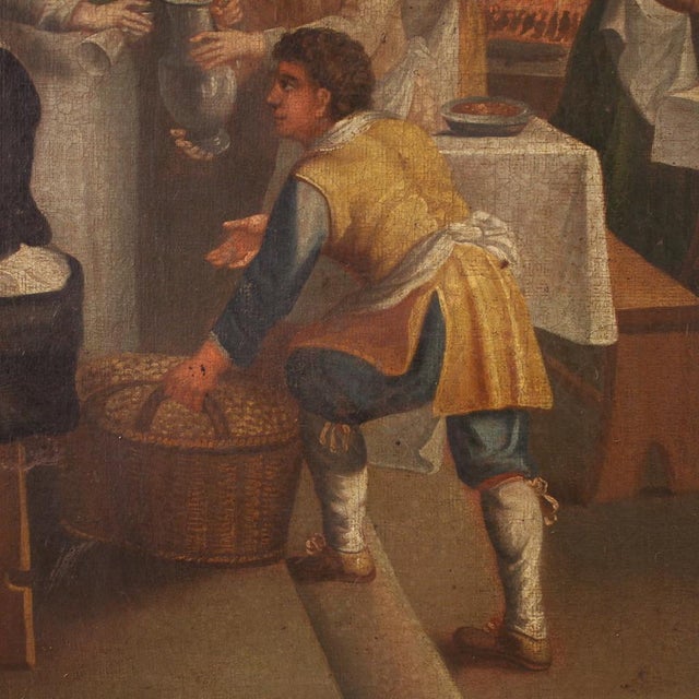 Genre Scene with Wedding, 1830s, Oil on Canvas For Sale - Image 10 of 17