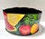 1960s Vintage Metal Toleware Planter Cachepot - Hand-Painted Fruit Motif Circa 1960s For Sale - Image 5 of 9
