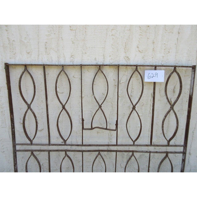 1900 - 1909 Antique Victorian Iron Architectural Salvage Door For Sale - Image 5 of 7