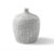 Contemporary Raffia Bath Accessories Cotton Jar in Porcelain For Sale - Image 3 of 3
