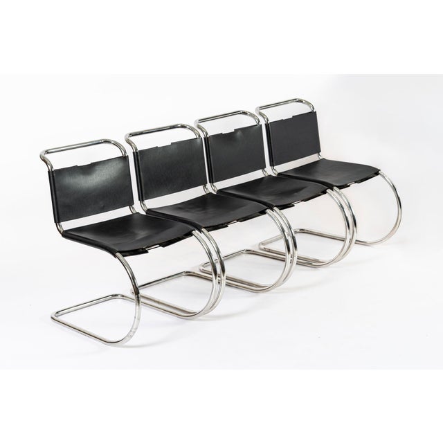 Bauhaus Mid Century Mr 10 Black Side Chairs by Mies Van Der Rohe for Knoll For Sale - Image 14 of 14