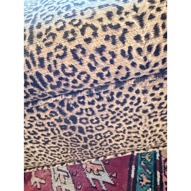 Tan Leopard Print Storage Bench Seat Ottoman For Sale - Image 8 of 12
