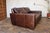 Early 21st Century Restoration Hardware Brown Leather Two-Seat Sofa With Rich Patina For Sale - Image 5 of 18