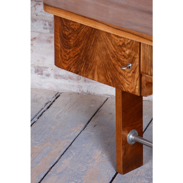 Art Deco Walnut Writing Desk from Up Závody, Czech, 1930s For Sale - Image 18 of 18