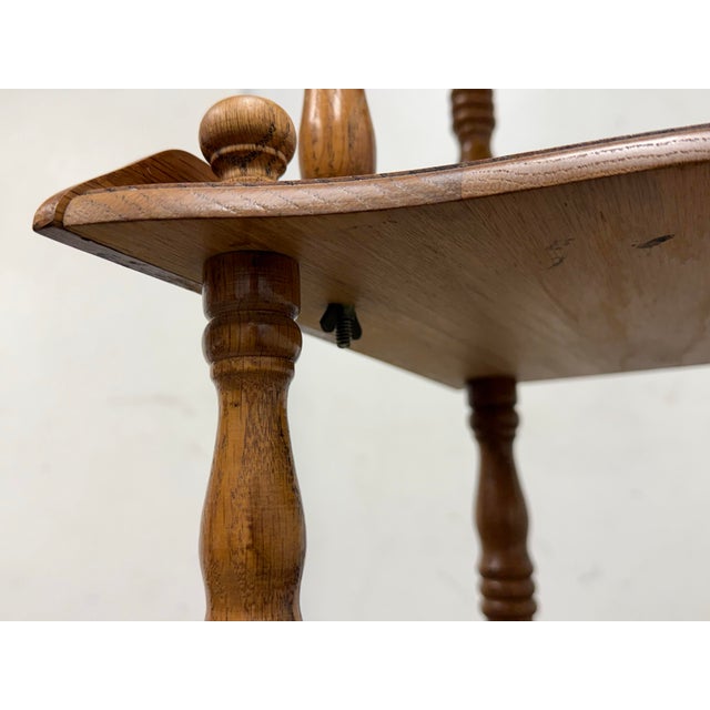 Brown Oak Wood Corner Display Shelving, Circa 1920's For Sale - Image 8 of 12