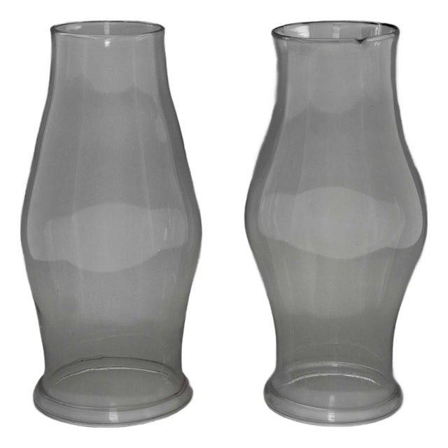 Blown Glass Hurricane Shades, Circa 1830 For Sale