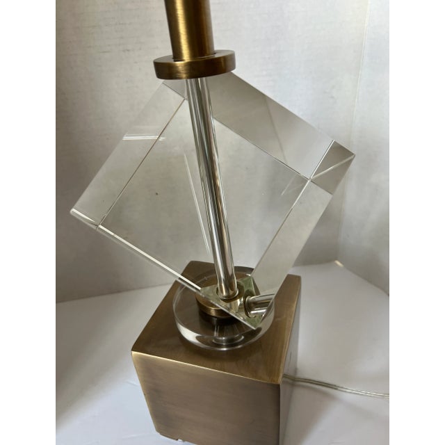2010s Cristino Crystal Cube Lamp For Sale - Image 5 of 6