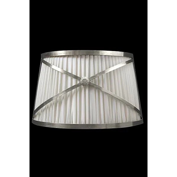 Contemporary Drum Mezzo Sconce in Silver Finish with Pleated Shade For Sale - Image 3 of 3