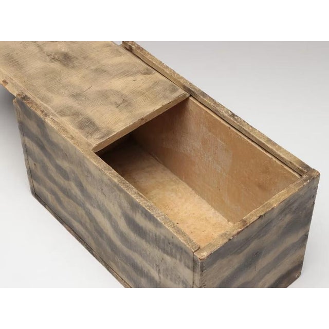 Antique 19th Century American Primitive Folk Art Paint Decorated Wood Candle Box With Smoke Pattern Design For Sale In New York - Image 6 of 9