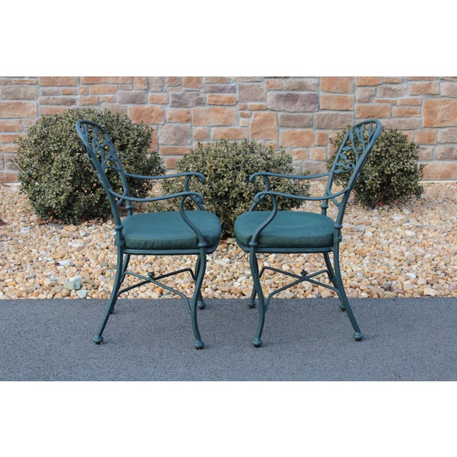 Contemporary Woodard Aluminum Patio Chairs From the Heritage Collection—A Pair For Sale - Image 3 of 18