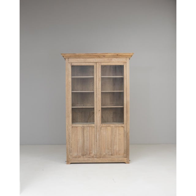 1900s French Provincial Oak Vitrine For Sale - Image 16 of 18