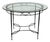 Attributed to Mario Papperzini for Janus Et Cie Iron & Glass Round Dining Table For Sale