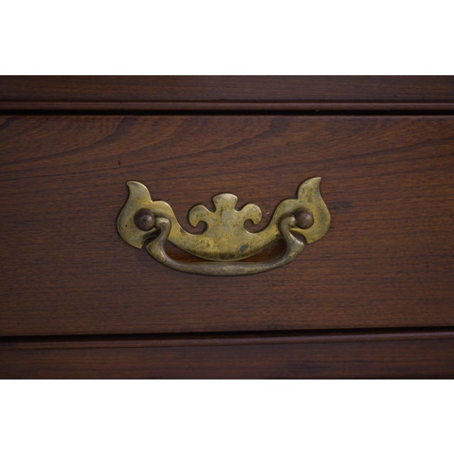 Brown Stickley Cherry Dresser W. Rectangular Mirror For Sale - Image 8 of 18
