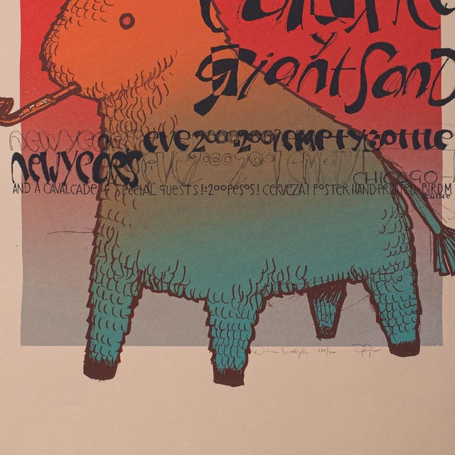 2000 New Year's Eve Abstract Poster, Signed by Artist For Sale - Image 6 of 8