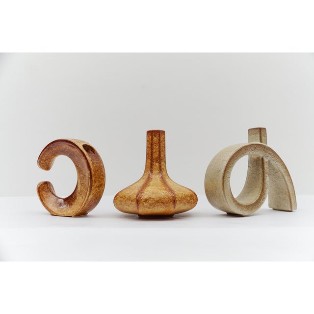 Mid-Century Modern Vintage Bertoncello Ceramic Vases, 1960s, Set of 3 For Sale - Image 3 of 18